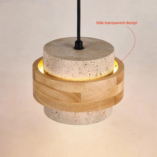 Celako™ Calistra Pendant Light | Yellow Travertine Bedroom Lighting
