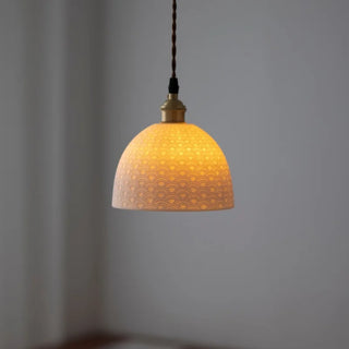 Celako™ Hakuzen Pendant Light | White Ceramic Bedroom Lighting