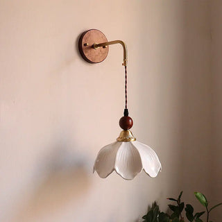 Celako™ Porzia Wall Light | White Ceramic Bedroom Lighting
