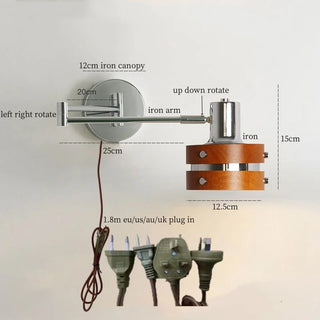 Celako™ Ferrowood Wall Light | Iron Wood Bedroom Lighting