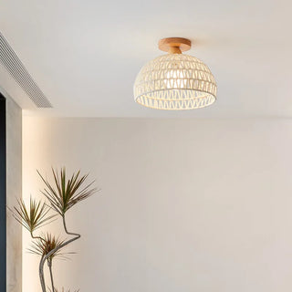 Celako™ Vikira Ceiling Light | Wicker Wood Kitchen Island Lighting