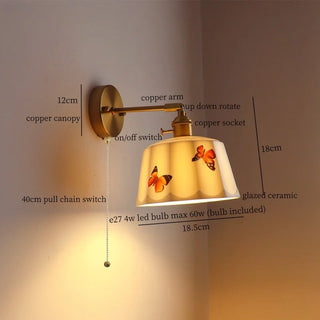 Celako™ Gresia Wall Light | Glazed Ceramic Kitchen Island Lighting