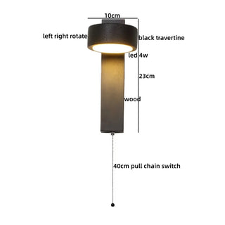 Celako™ Lythra Wall Light | Travertine Bedroom Lighting