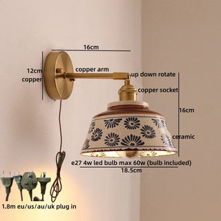 Celako™ Maiolica Wall Light | Glazed Ceramic Kitchen Island Lighting