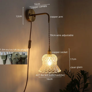 Celako™ Catena Wall Light | Copper Glass Dining Room