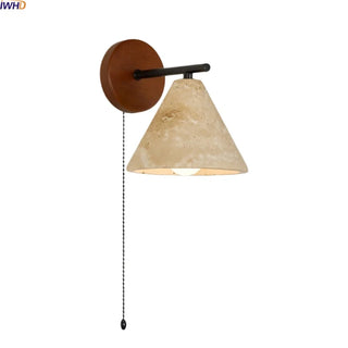 Celako™ Dorato Wall Light | Yellow Travertine Bedroom Lighting
