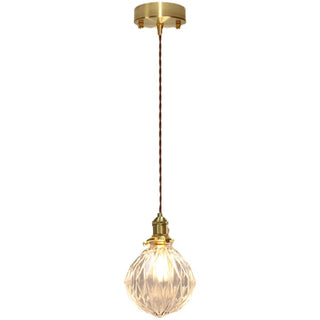 Celako™ Aurelix Pendant Light | Glass Copper Bedroom Lighting