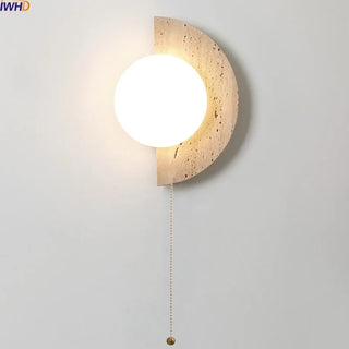 Celako™ Lutera Wall Light | Travertine Bedroom Lighting