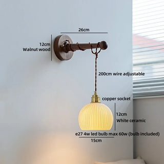 Celako™ Ceralin Wall Light | Ceramic Bedside Lighting