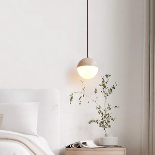 Celako™ Terravi Pendant Light | Yellow Travertine Wabi Sabi