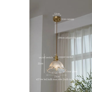 Celako™ Lustrenza Pendant Light | Glass Stone Bedroom Lighting