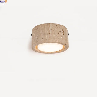Celako™ Iwasu Ceiling Light | Yellow Travertine Wabi Sabi Style Living Room Lighting