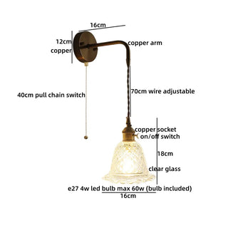 Celako™ Peridot Wall Light | Green Glass Bedroom Lighting