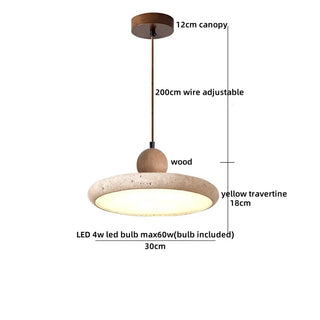 Celako™ Travona Pendant Light | Travertine Dining Room Lighting
