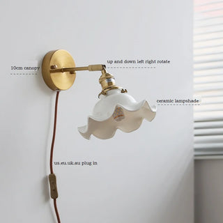 Celako™ Albella Wall Light | Ceramic Bedside Lighting