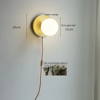 Celako™ Orbis Wall Light | Glass Bedroom Lighting