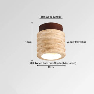 Celako™ Tivaro Ceiling Light | Travertine Hallway Lighting