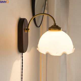 Celako™ Vitrosia Wall Light | Glass Copper Bedroom