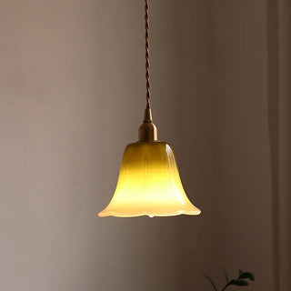 Celako™ Travertia Pendant Light | Glass Stone Bedroom Lighting