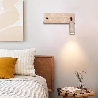 Celako™ Terravene Wall Light | Wood Yellow Travertine Bedroom Lighting