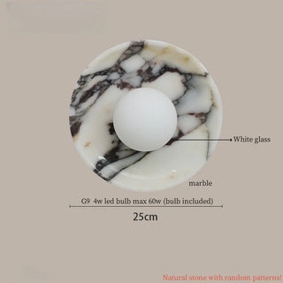 Celako™ Orbita Wall Light | Marble Glass Bedroom Lighting