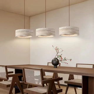 Celako™ Tivolux Pendant Light | Yellow Travertine Dining Room Lighting