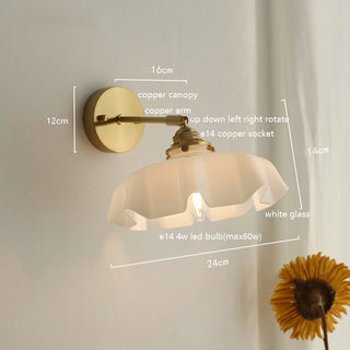 Celako™ Cuprosa Wall Light | Glass Bedside Lighting