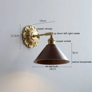 Celako™ Lucerno Wall Light | Copper Bedside Lighting