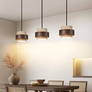 Celako™ Ochromar Pendant Light | Yellow Travertine Dining Room Lighting