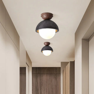 Celako™ Sferico Ceiling Light | Black Travertine Bedroom Lighting