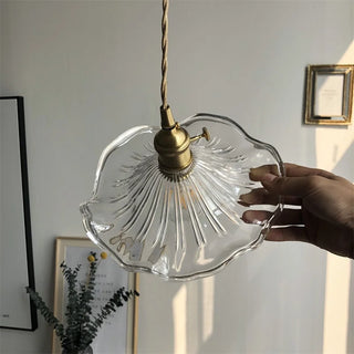 Celako™ Glacine Pendant Light | Green Lace Glass Living Room