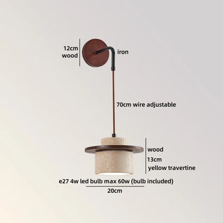 Celako™ Tavara Wall Light | Travertine Living Room Lighting