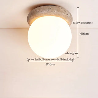 Celako™ Lustone Ceiling Light | Yellow Travertine Kitchen Island Lighting