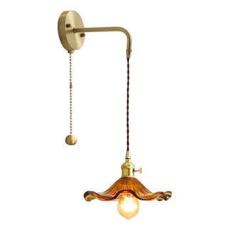 Celako™ Ambrien Wall Light | Amber Glass Living Room Lighting