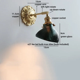 Celako™ Florea Wall Light | Glass Bedside Lighting