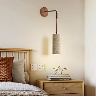 Celako™ Travita Wall Light | Travertine Bedside Lighting