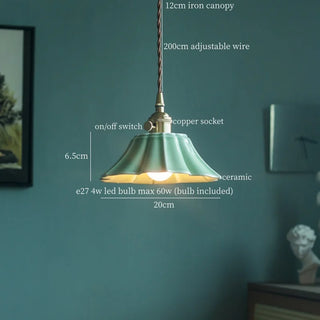 Celako™ Argilume Pendant Light | Ceramic Wabi Sabi Modern Bedroom Lighting
