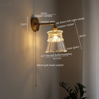 Celako™ Cupella Wall Light | Glass Bedroom Lighting