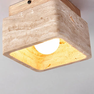 Celako™ Ocralith Ceiling Light | Yellow Travertine Kitchen Island Lighting