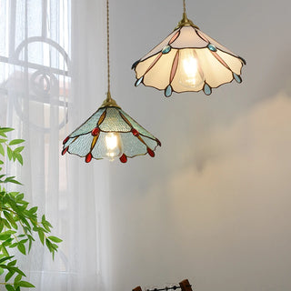 Celako™ Coralia Pendant Light | Glass Stone Bedroom Lighting