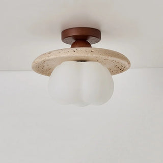 Celako™ Travique Ceiling Light | Yellow Travertine Japan Wabi Sabi
