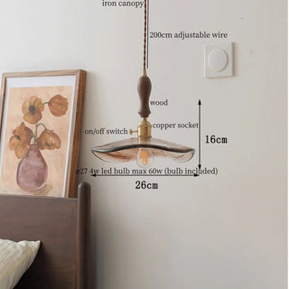 Celako™ Emberlin Pendant Light | Amber Glass Kitchen Island Lighting