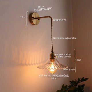 Celako™ Aurien Wall Light | Glass Bedroom Lighting