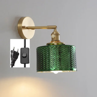 Celako™ Virida Wall Light | Copper Glass Bedroom Lighting