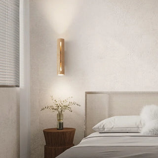 Celako™ Aureti Wall Light | Yellow Travertine Bedroom Lighting