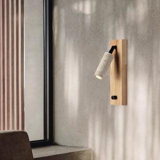 Celako™ Tivona Wall Light | Yellow Travertine Bedroom Lighting