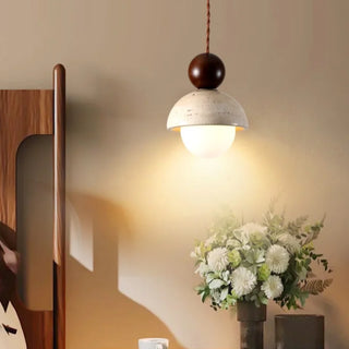 Celako™ Luteous Pendant Light | Yellow Travertine Bedroom Lighting