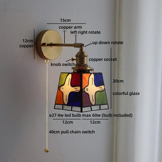 Celako™ Aurina Wall Light | Stained Glass Bedside Lighting