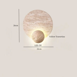 Celako™ Calizzo Wall Light | Yellow Travertine Bedroom Lighting