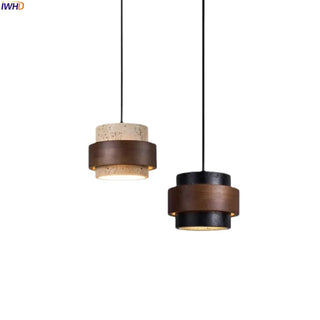 Celako™ Silvaterra Pendant Light | Black Travertine Bedroom Lighting
